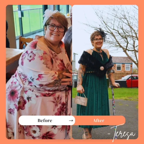 Weight loss before and after -Teresa