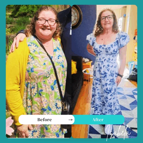 Isabella Before and After weight loss Pics